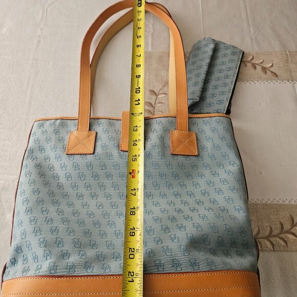 Vintage Light Blue Dooney and Bourke Shoulder/Tote Bag - Picture 10 of 14